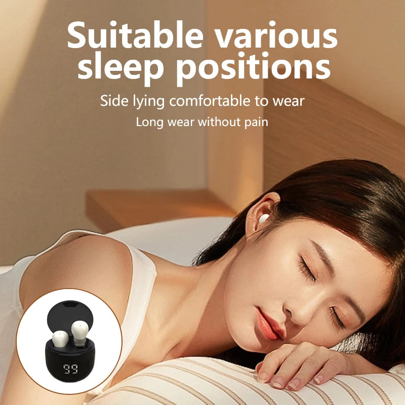 SHUKE Heavy Bass Sleep Headphones Wireless Bluetooth Earbuds With Mic