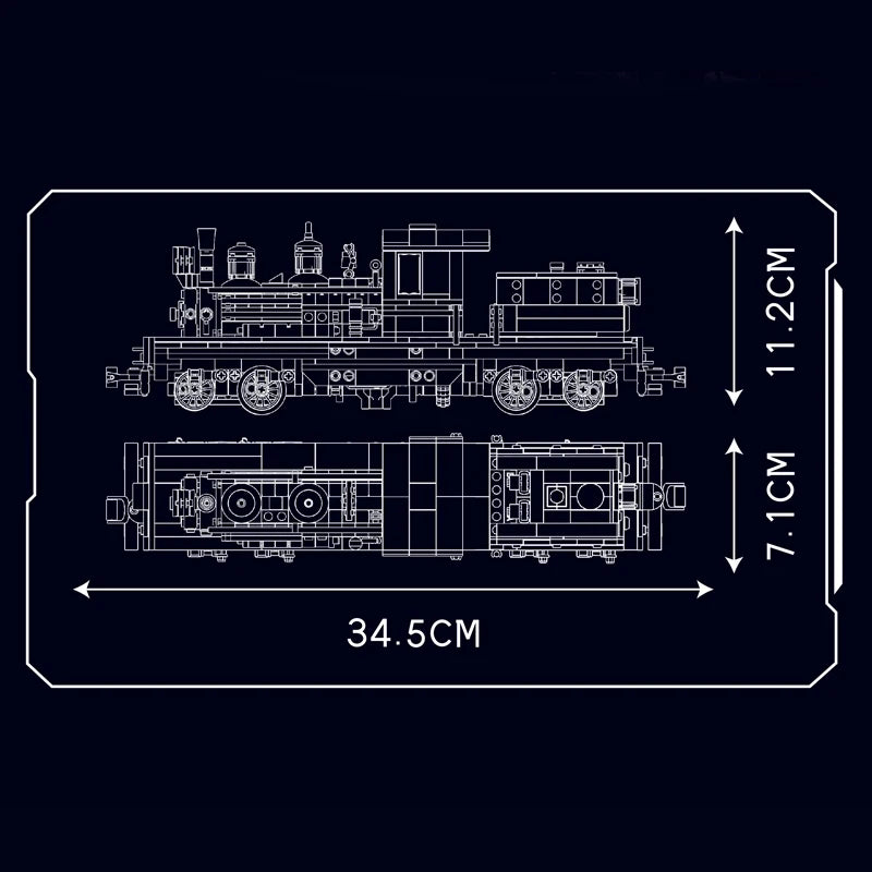 Mould King 12032 RC Shay Type Steam Locomotive Block Set