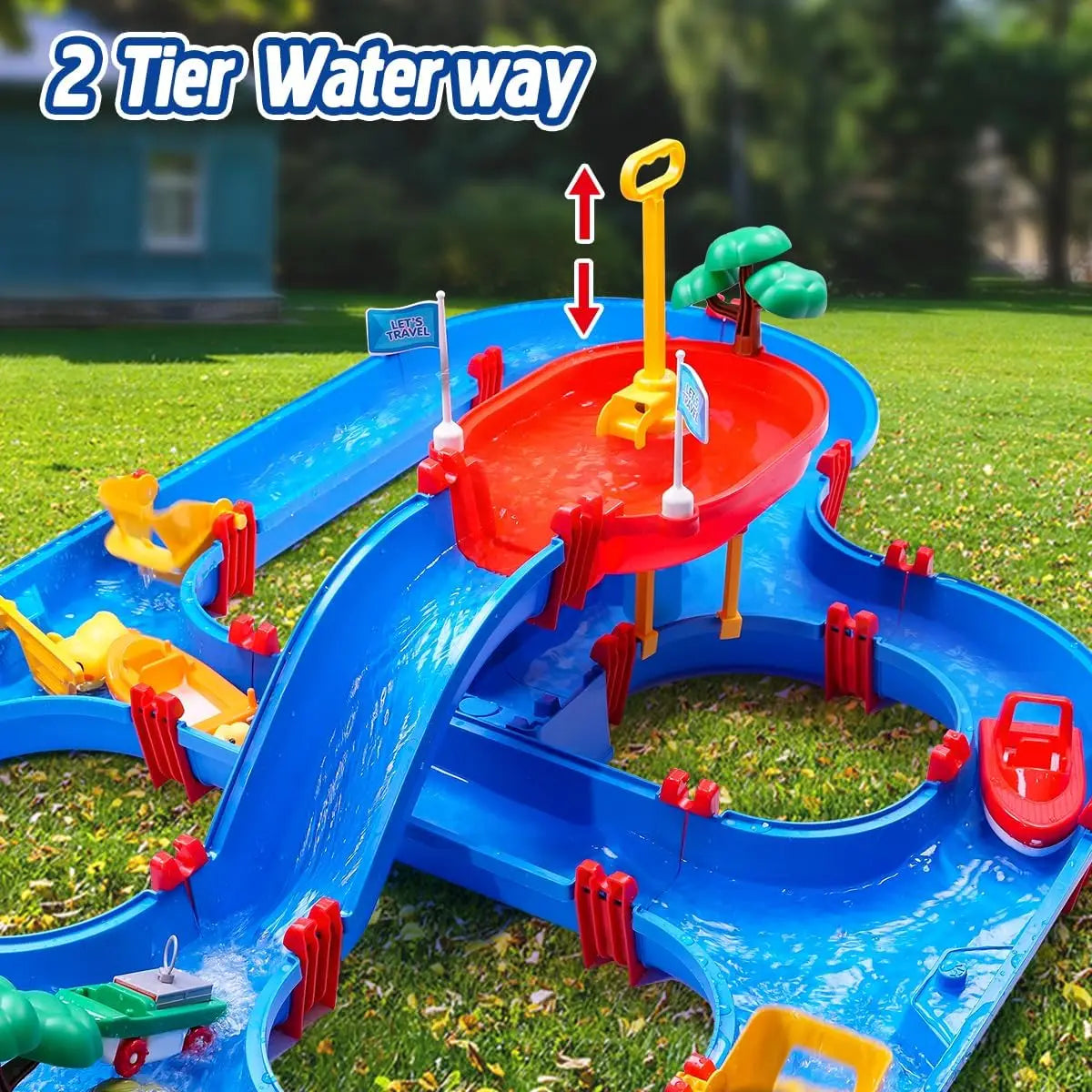VATOS Dual Tier Water Table With Pump For Outdoor Play