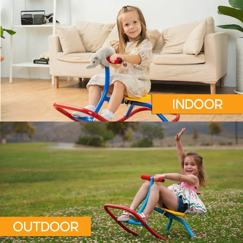 YTYIN Kids Rocking Horse Seesaw Rocker Playground Equipment
