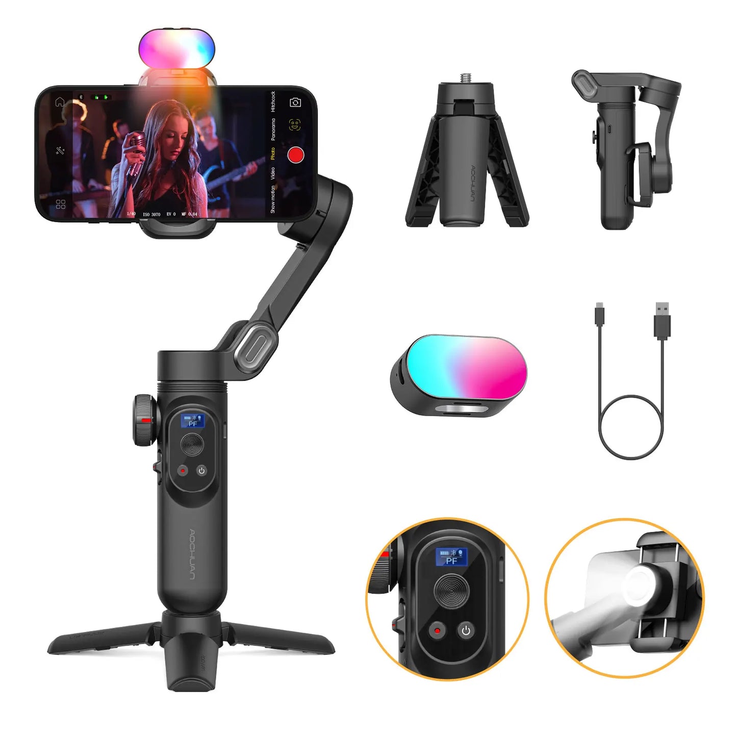 Smart Xpro Smartphone Gimbal Stabilizer 3 Axis For iPhone Android