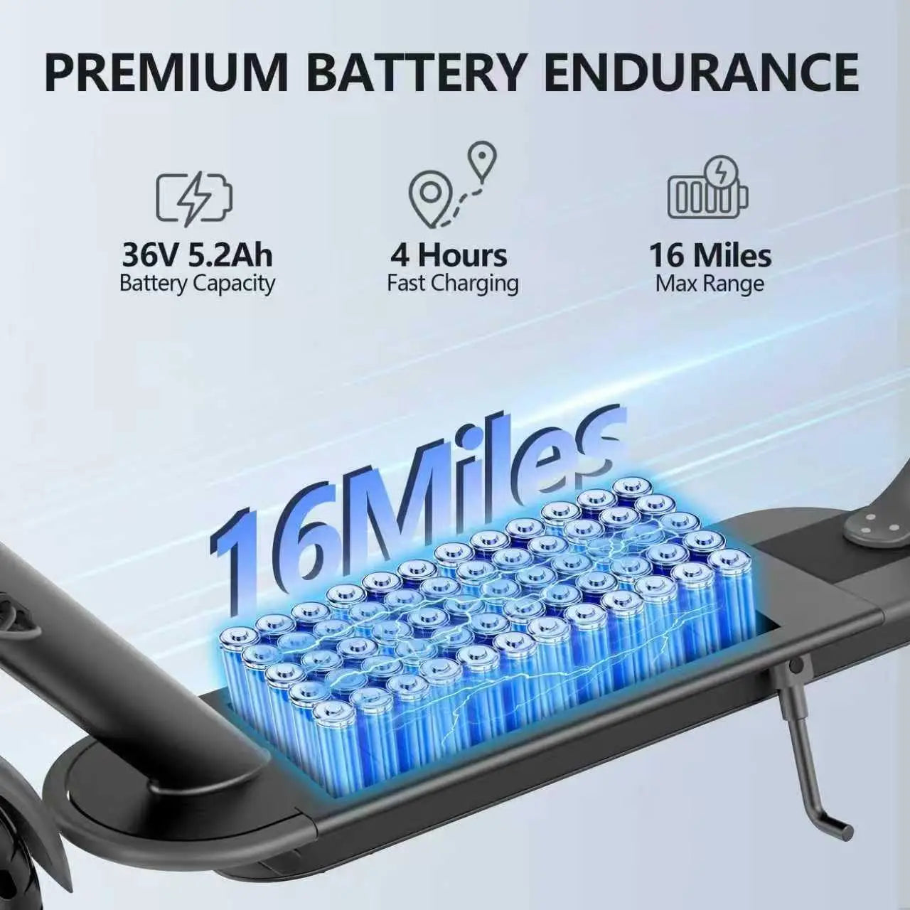 Ladped LP60 Electric Scooter 350W 19Mph Folding 16 Miles Range