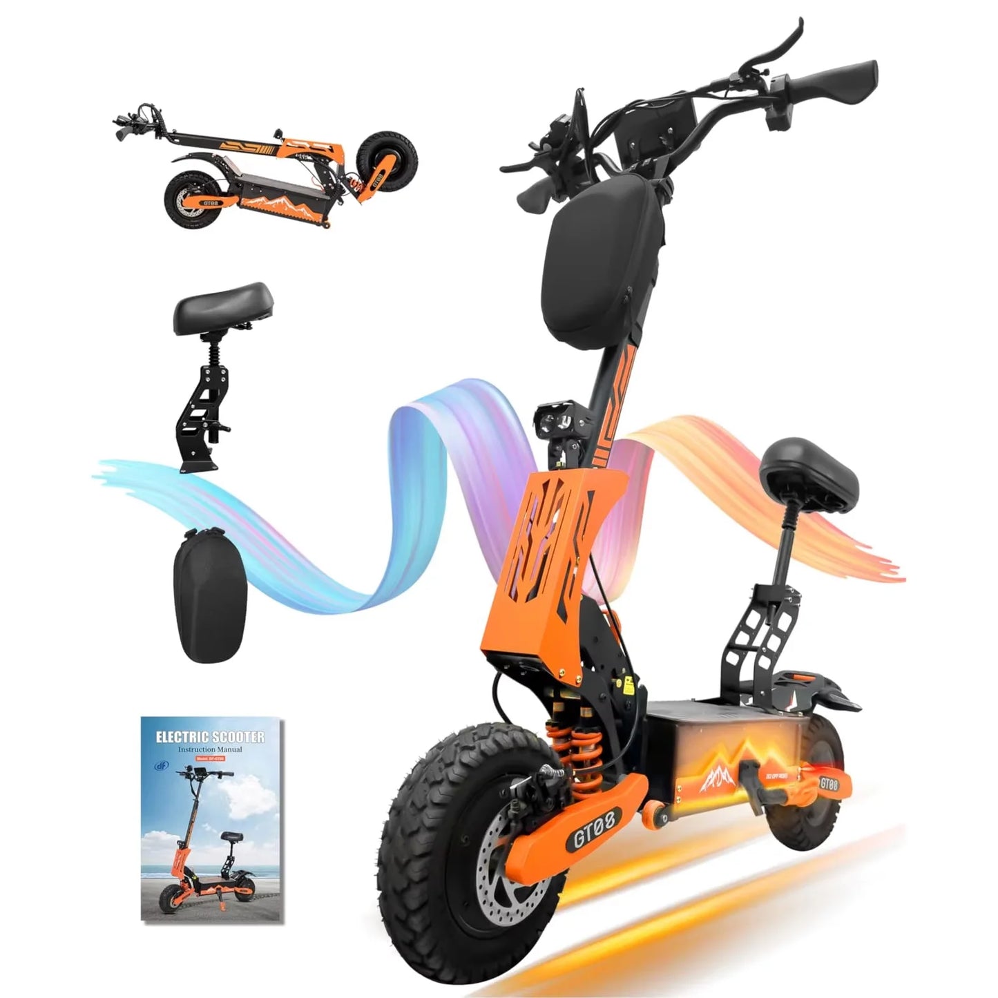 Hign-concerned GT08 5600W Dual Motor Electric Scooter 50 MPH