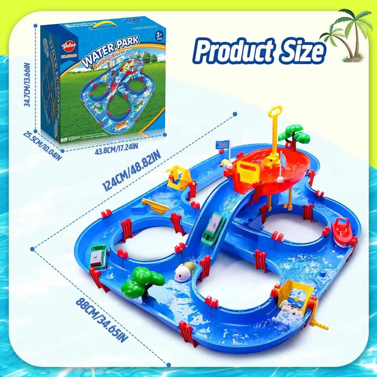 VATOS Dual Tier Water Table With Pump For Outdoor Play