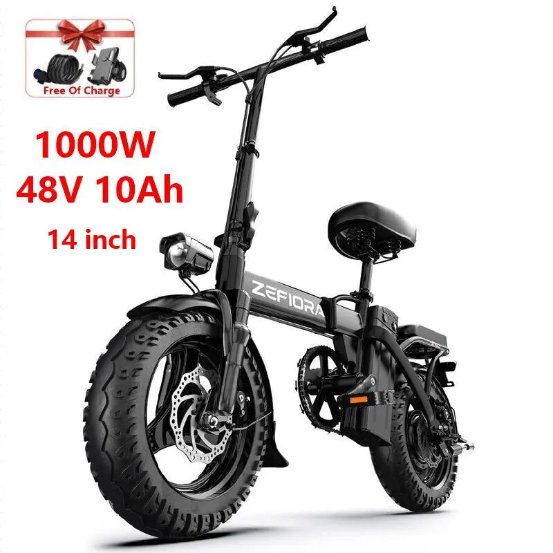 ZEFIORA 1000W Off Road Electric Bicycle Removable Battery
