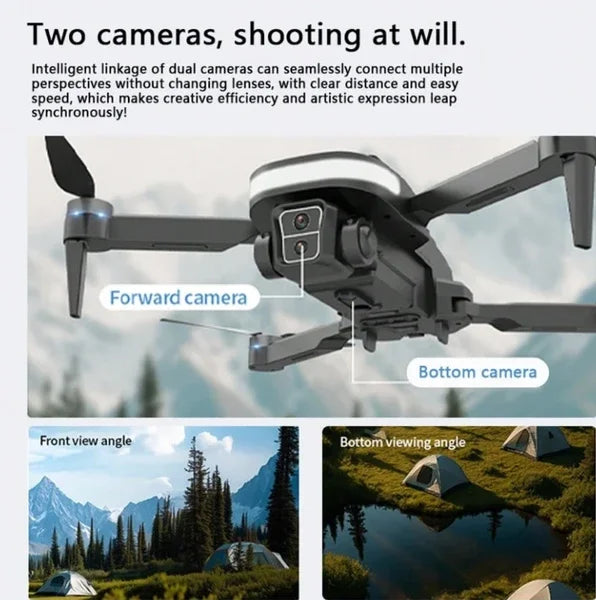 LF662 Triple Camera Drone With Dual Batteries And RGB Lights