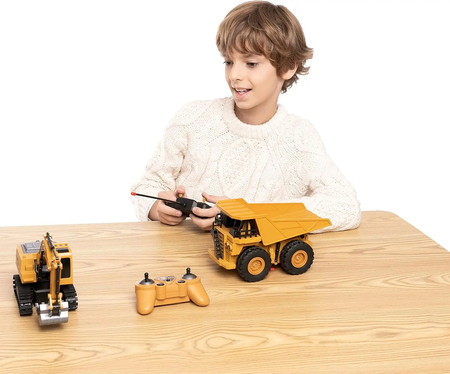 Joyfy Remote Control Construction Vehicle Set With Excavator And Truck