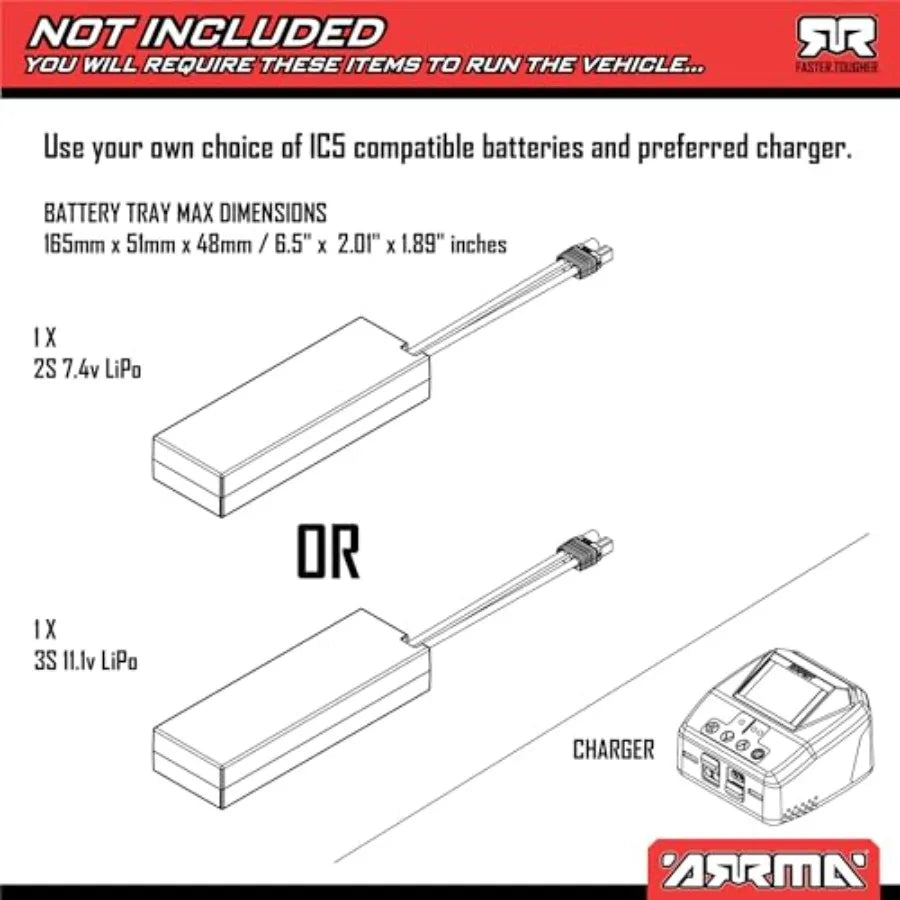 ARRMA Big Rock 4x4 1To10 Brushless Street Truck RTR