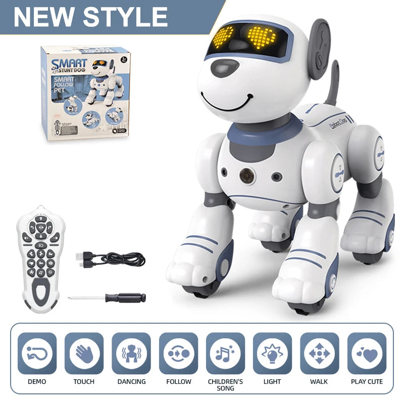 Kelaton Funny RC Robot Dog Voice Command Stunt Toy