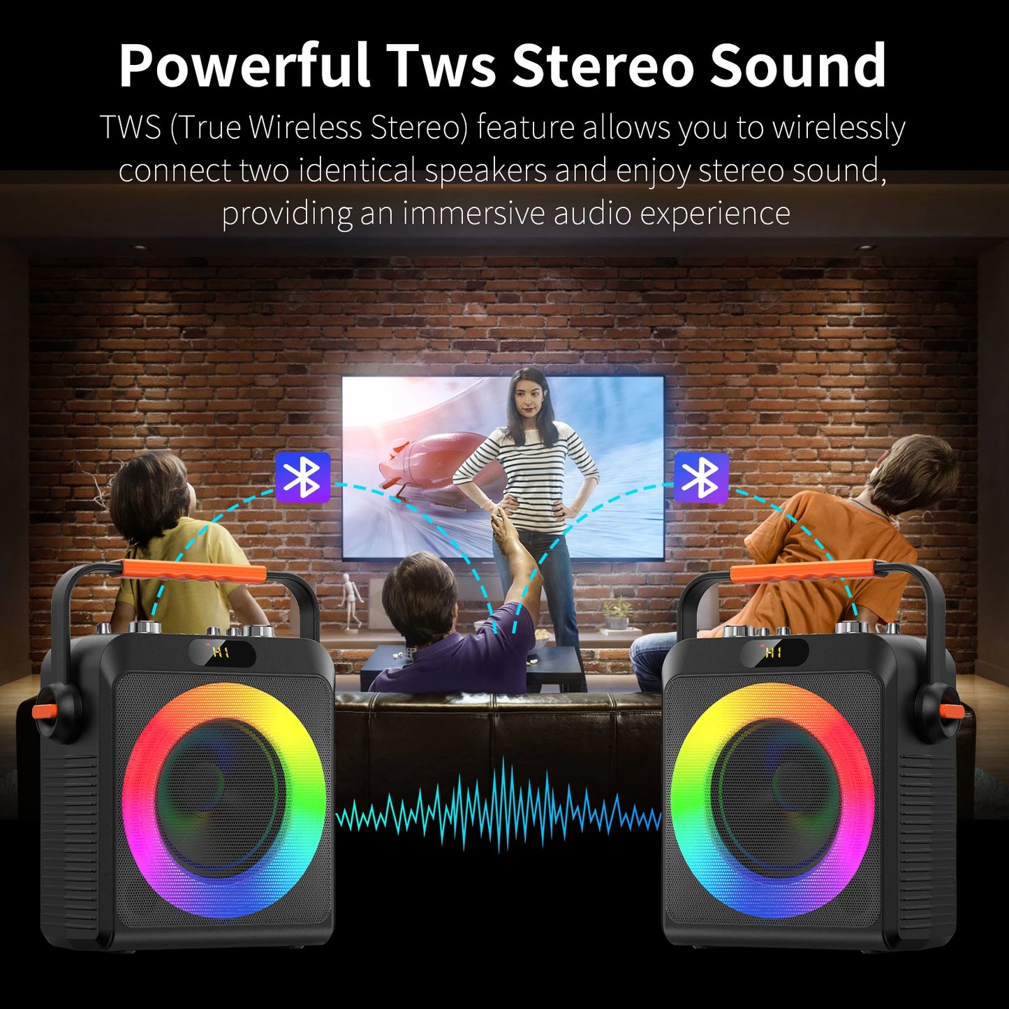 FanFun T19-T Wireless Karaoke Microphones Speaker System