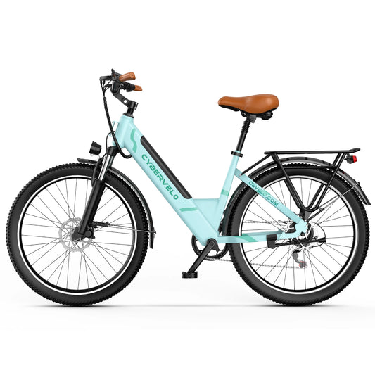 CYBERVELO Electric City Commute Ebike EK2 1000W Peak 80Mile Range