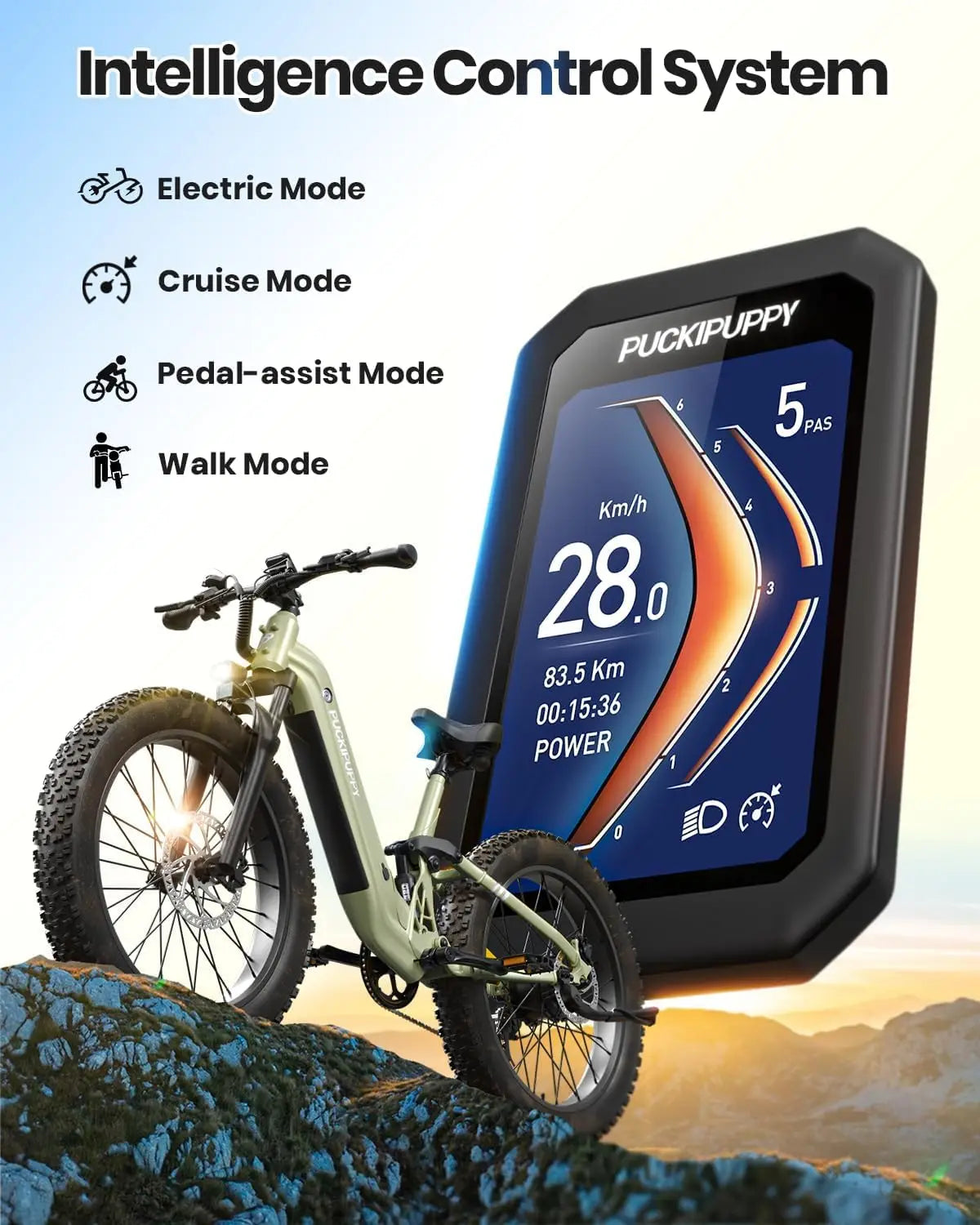 PUCKIPUPPY Boxer-ST 960W Electric Bike Fat Tire 48V Full Suspension