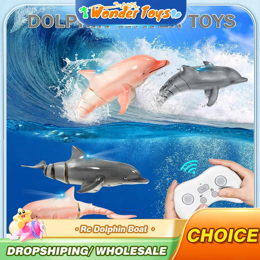 CONUSEA Dolphin RC Boat 24G Remote Control Water Toy
